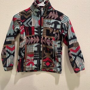 Columbia Child’s Black and Red Patterned Fleece